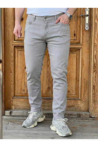 ElitWear Erkek Slim Fit Likralı Kemerli Pantolon