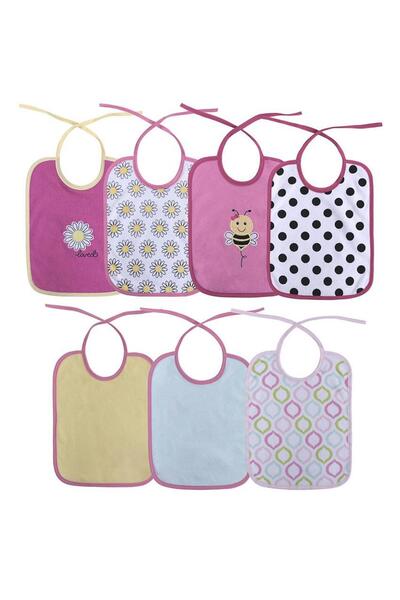 LORELLİ Set 7 bavete Lorelli, bumbac ambele fete, 20 X 25,5 cm, inchidere cu ...