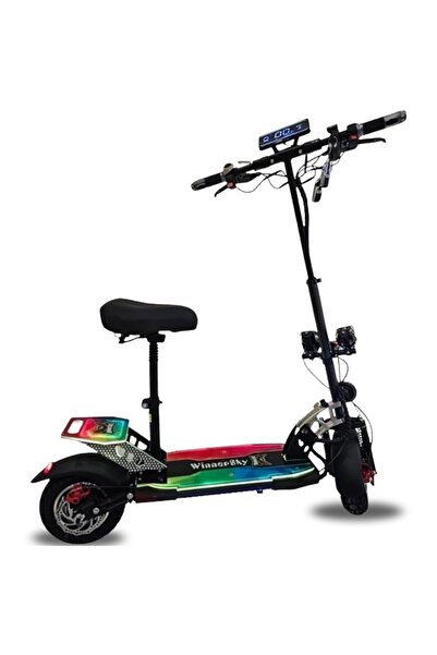 Generic Winner Sky E10 Plus Electric Scooter 2024 - 1500W Motor, 10" Off-Road Tires & Full LED Deck (Black)