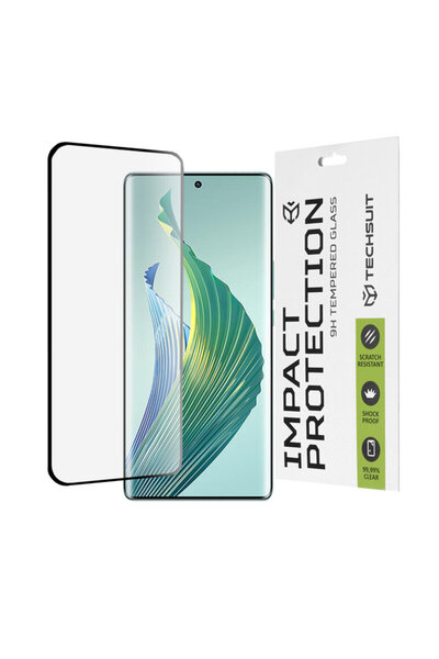 Techsuit Folie de sticlă curbată 3D pentru Honor Magic5 Lite 111D, acoperire ...