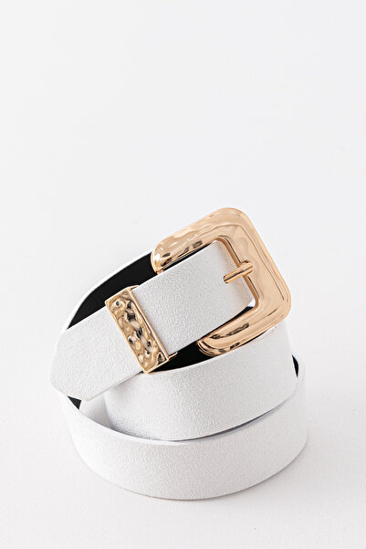 Pantastic Jeans 3.5cm Gold Suede Faux Leather