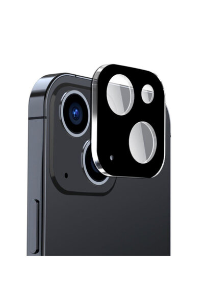 Techsuit Full Glass Camera Protector for iPhone 15, Black