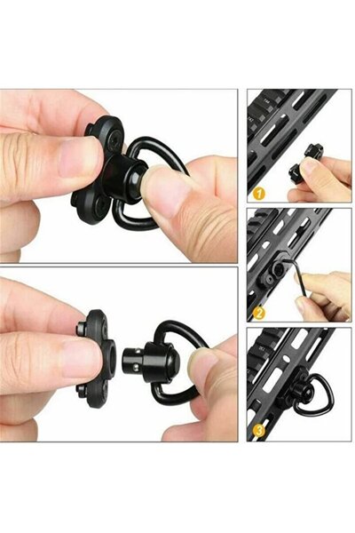 Forestia Taktik Askı Kayışı Bağlantı Aparatı - Tüfek Sling Döner Pim Montaj A...