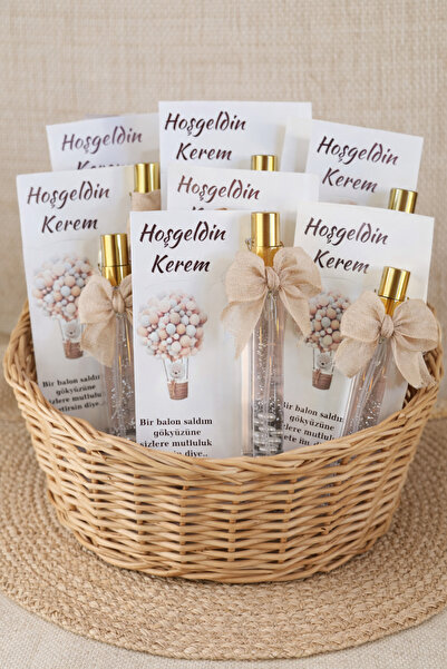 Defne 10 adet kuşe kâğıt üzeri sprey kolonya. Doğum günü, yeni doğan, özel gü...