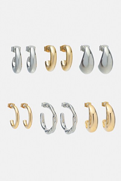 Pull & Bear 6 çift halka küpe seti