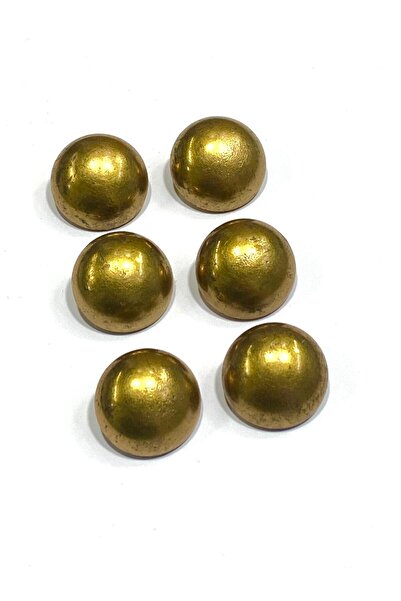 karantuhafiye Metalized Trench Coat Jacket Button Set of 6 Oxide Yellow Antiq...