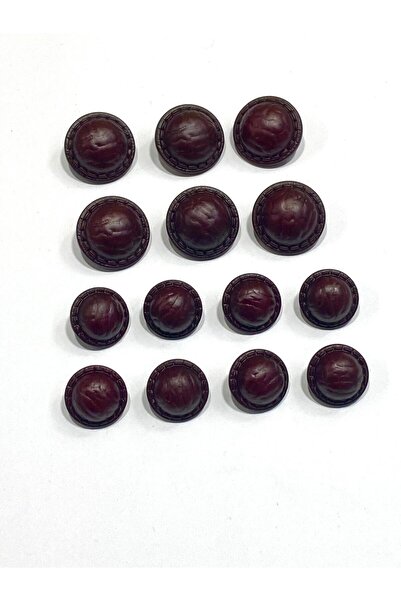 karantuhafiye Jacket Trench Coat Button Italian Button / Burgundy / Leather Look