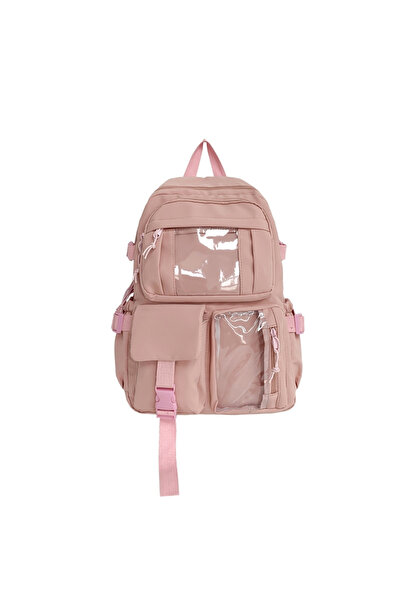 Buldug Transparent Pocket Multi-Compartment Backpack Daily School Travel Use ...