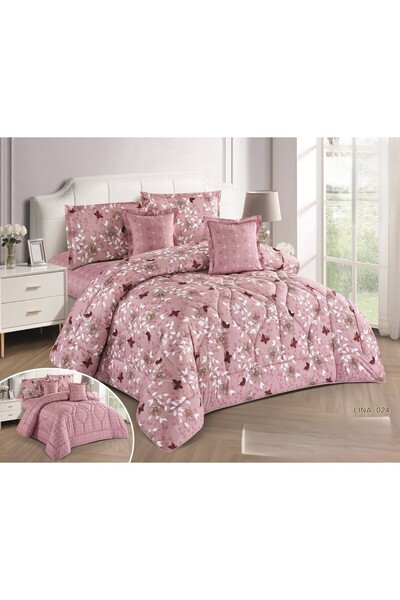 NAJMA Double-sided bedspread, one side patterned, one side plain, double size...