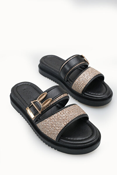 Riccon Women's Slippers 00120427 Black