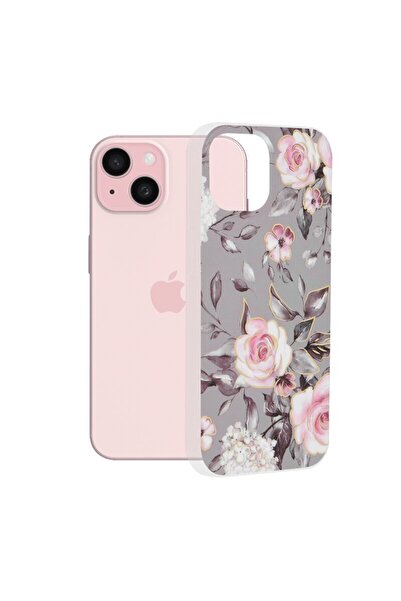 Techsuit iPhone 15 Marble, Bloom of Ruth Gray Case