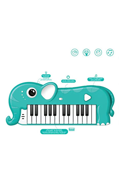 Lumi LUXURY Orga Electronica Model Elefant cu 25 de Clape Melodii Sunete +18 m