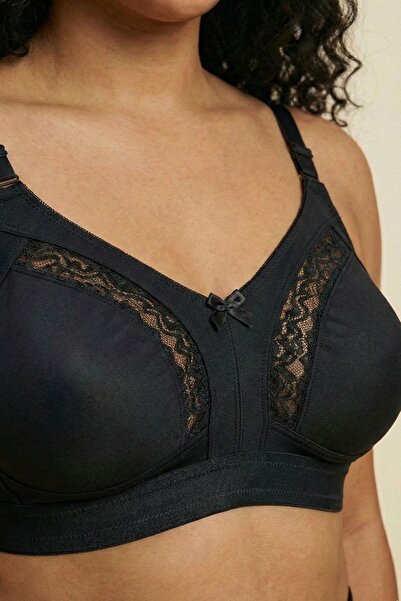 Brashop Μαύρο Σουτιέν Μεγάλου Μεγέθους που Συγκρατεί και Μειώνει το Όγκο - Χω...