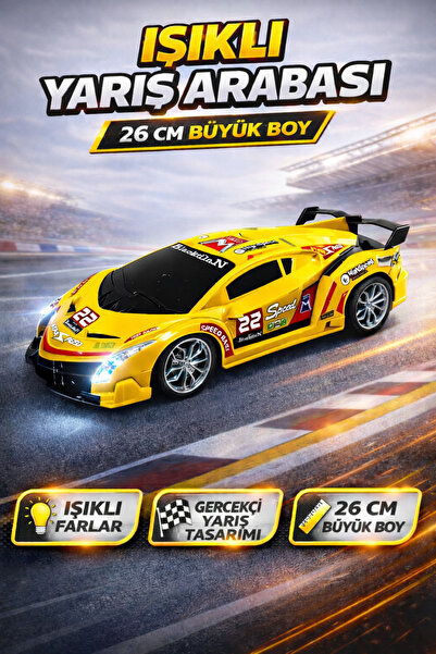 YILDIRIM OYUNCAK Uzaktan Kumandalı Şarjlı LED Işıklı Lamborghini Yarış Arabas...