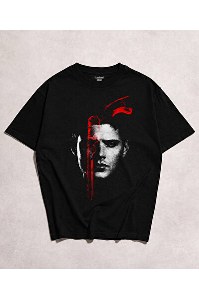 kun inaki Dean Winchester Supernatural Baskılı Siyah Unisex Tişört