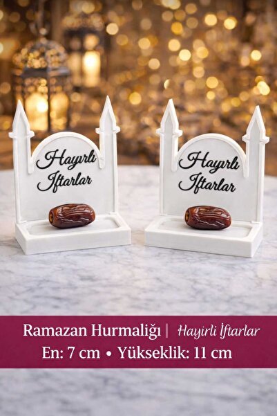 MD Design Ramazan Hurmalığı 2’li Set – Hayırlı İftarlar Yazılı Dekoratif Hurm...