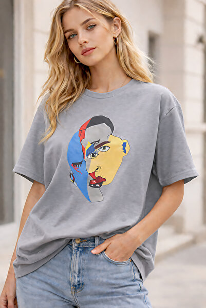 ArtYus Silhouette Printed Cotton Relaxed Fit Round Neck Unisex T-Shirt