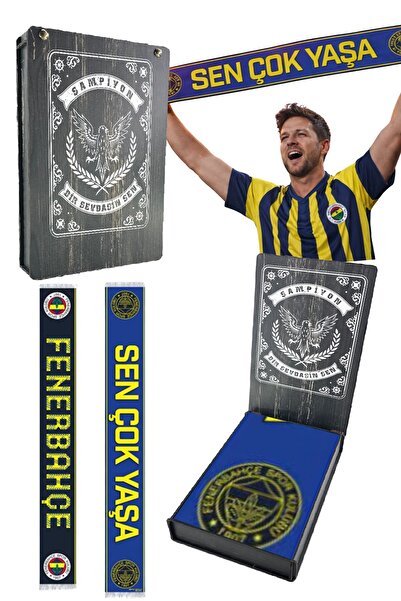Fenerbahçe Unisex Sen Long-Lasting Shawl with Laser Box Gift