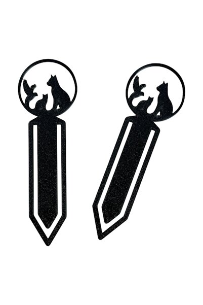 OEM Set of 2 Bookmarks, Cat and Bird Design