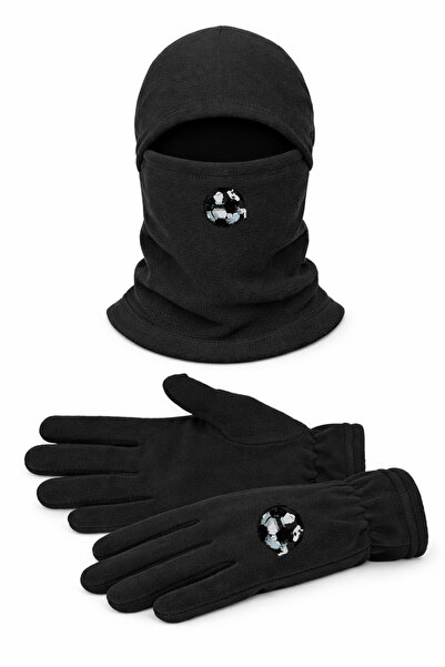 Omotasarım Futbol Topu Unisex Polar Uzun Eldiven Kar Maskesi Set