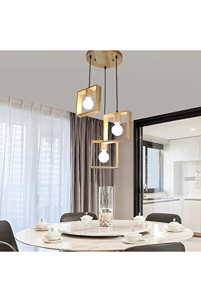 HAMER Modern rustic lighting, three hanging rope lights - 100cm high, multi-p...