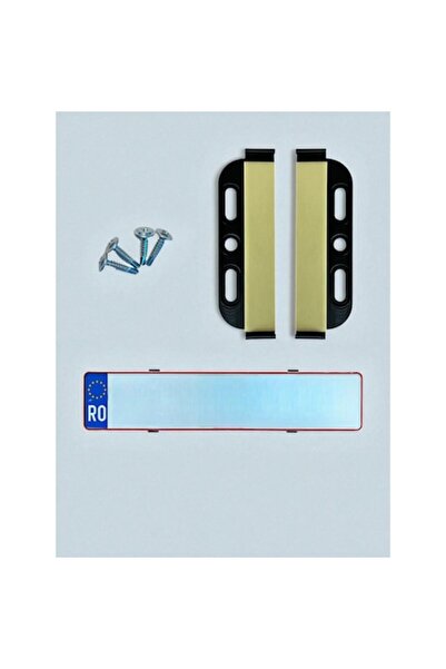 OEM Slim License Plate Holder Set - 4 Pieces Front and Back, Without Frame, B...