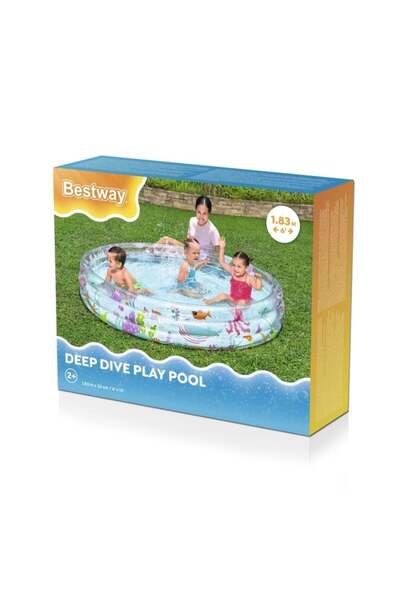 BESTWAY مسبح للأطفال بتصميم أعماق البحر 1.83 م × 53 سم