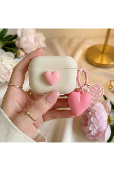 CaseOnn Appl AirPods Pro 3 Case Figured 3D Lovely Heart Pink