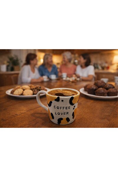 Mer Atelier Leopard Patterned Handmade Ceramic Cup