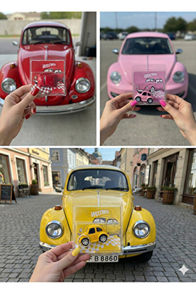 Mutluanlar Hediyelik سلسلة مفاتيح بتصميم سيارة كلاسيكية - سلسلة مفاتيح معدنية...