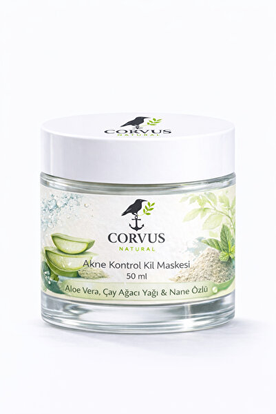 Corvus Natural Akne Kontrol Kil Maskesi – Akne Önleyici ve Sebum Dengeleyici ...