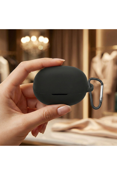 CaseOnn Qcy Melobuds N20 Case with Strap Attachment Matte Silicone Black