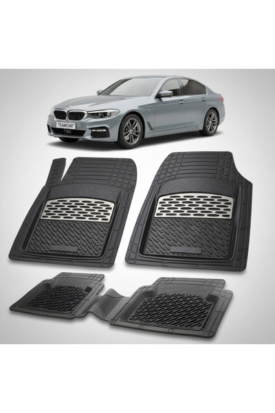 TEAMCAR Covorașe auto BMW Seria 5 compatibile cu G30/G31 2017-2023 | Argintii