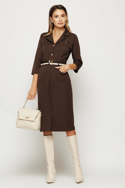 Ejolie Vivienne brown dress