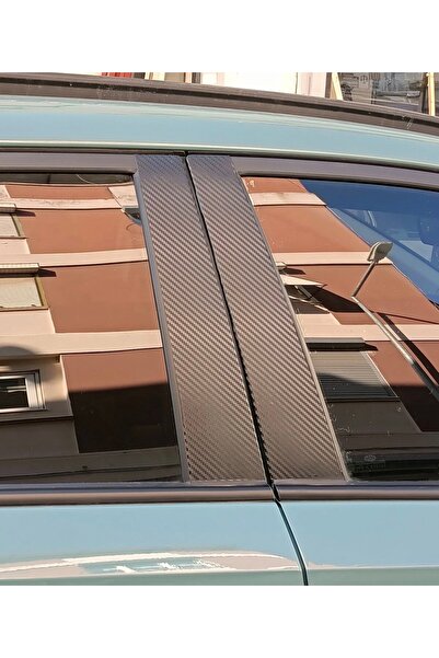 İŞCAN MOTOR Karbon Folyo 50x25 Cm 2 Adet / Karbon Araç Kapı Direği Kaplama / ...