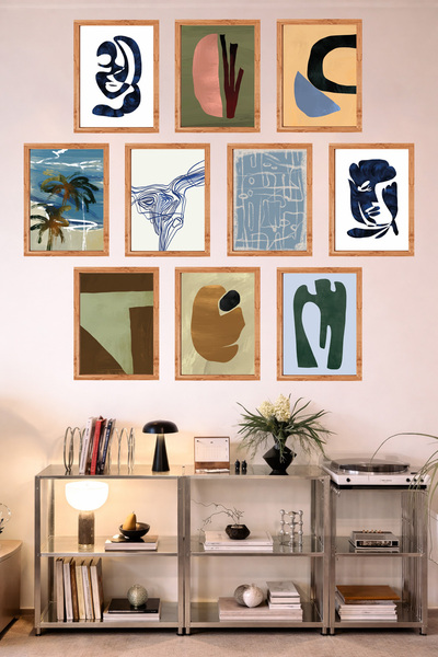 UNT Bucătărie cu aspect de cadru, 10 piese |   Modern |   Set de pictură cu a...