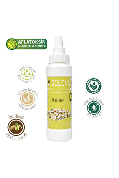 GOLENA Antep Fıstıklı Sos Tatlı & Pasta & Kahve & Waffle & Dondurma & Kek 300 gr