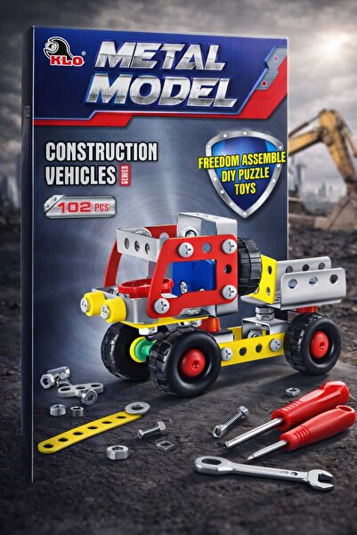 Fidan oyuncak مجموعة أدوات بناء معدنية - 102 قطعة لعبة تعليمية