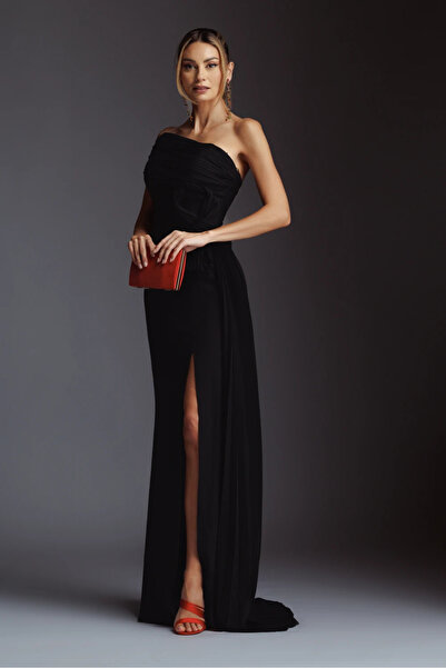 Ejolie Long black Aida dress