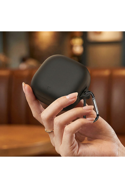 CaseOnn Ank3R Soundcore Liberty 4 Case with Strap Attachment Matte Silicone B...