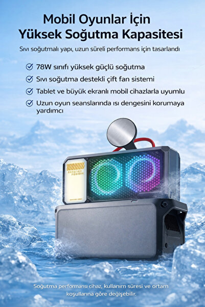 NISHEN Yüksek Güçlü Sıvı Soğutmalı Radyatör Seti 78W - Tablet Telefon Soğutuc...