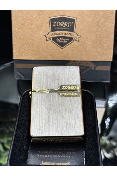 NikaŞ Zorro Özel Tasarım Metal Benzinli Hediyelik Koleksiyonluk Gold Şeritli ...