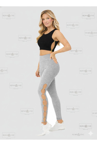 HUMAN LOVE Ring-Detained Leggings and Ring-Detained Crop Top