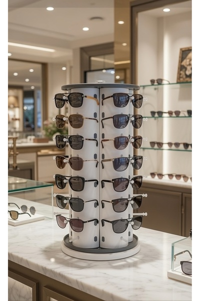 UPEKA 50 Pieces Demountable 360 Rotatable 2 Mirrored Metal Body Tabletop Glas...