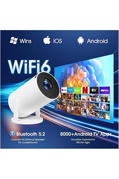 Wodimark Taşınabilir Android Projeksiyon En Güncel Versiyon Wifi Destekli Akı...