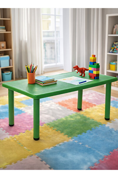 Cady One rectangular plastic children's table with stable legs, safe design, ...