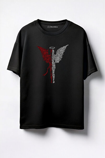 Merch&ice Γυναικείο μπλουζάκι με στάμπα δύο σε ένα, μεγάλου μεγέθους, unisex