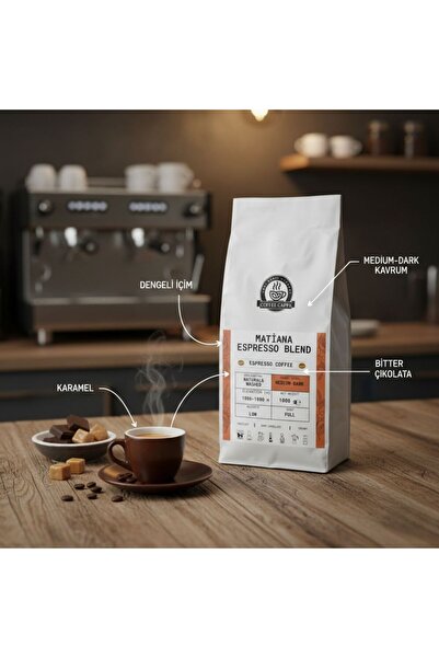 Matiana Espresso Blend | 1000G | Vahşi & Egzotik Karakterli Özel Harman| Medium-Dark Roasts