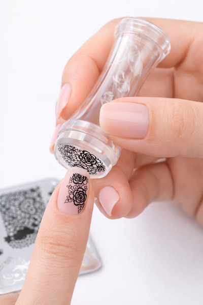 OEM Stampilă unghii transparentă + Racletă – Stamp Scraper Nail Art