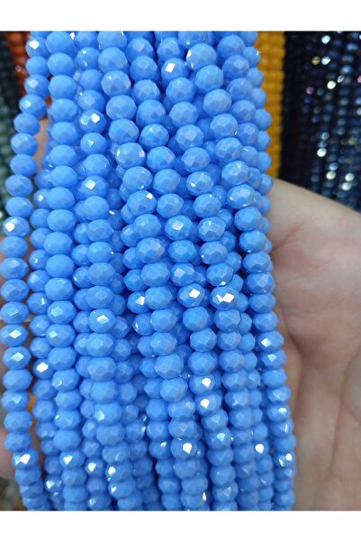 Ralp Moda Γυάλινες κρυστάλλινες χάντρες 6 χιλιοστών 10 σειρές AZUR BLUE